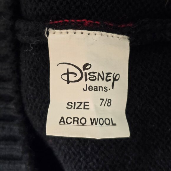 Vintage Y2K Disney Jeans Racing Team Wool Blend Youth Size 7/8 Sweater - Picture 4 of 6